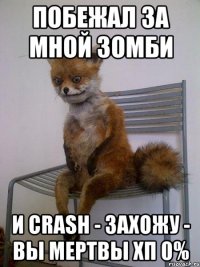 побежал за мной зомби и Crash - захожу - Вы мертвы ХП 0%