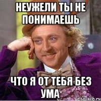 неужели ты не понимаешь что я от тебя без ума