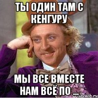 Ты один там с кенгуру мы все вместе нам всё по ...