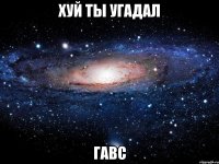 Хуй ты угадал Гавс