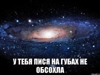  у тебя пися на губах не обсохла