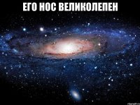 Его нос великолепен 