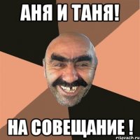 Аня и Таня! НА СОВЕЩАНИЕ !