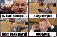 Ты сука знаеешь ? э иди нахуй а Пфф Вали нахуй ООО БОЖЕ