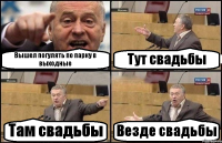 Вышел погулять по парку в выходные Тут свадьбы Там свадьбы Везде свадьбы