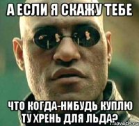 А если я скажу тебе Что когда-нибудь куплю ту хрень для льда?