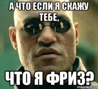 А что если я скажу тебе, что я Фриз?