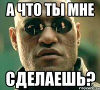 а что ты мне сделаешь?