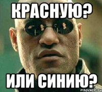 красную? или синию?