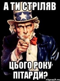 А ТИ СТРІЛЯВ ЦЬОГО РОКУ ПІТАРДИ?