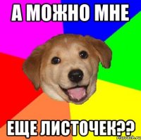 а можно мне еще листочек??