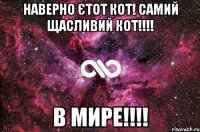 наверно єтот кот! самий щасливий кот!!!! в мире!!!!