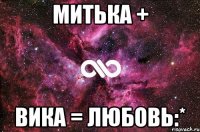 Митька + Вика = любовь:*