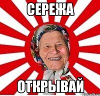 Сережа открывай