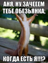 Аня, ну зачееем тебе обезьянка, когда есть Я!!!?