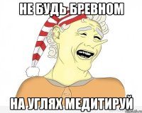 Не будь бревном на углях медитируй