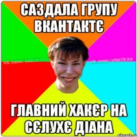 саздала групу вкантактє главний хакєр на сєлухє Діана