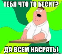 Тебя что то бесит? Да всем насрать!