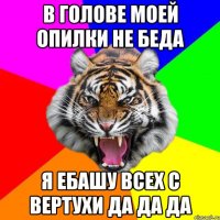 в голове моей опилки не беда я ебашу всех с вертухи да да да