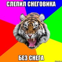 Слепил снеговика без снега