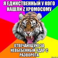 я единственный у кого нашли z хромосому отвечающую за невьебенный удар с разворота