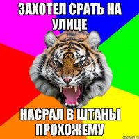 захотел срать на улице насрал в штаны прохожему