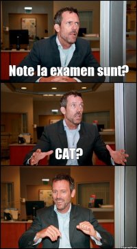 Note la examen sunt? CAT? 