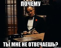 Почему ты мне не отвечаешь?