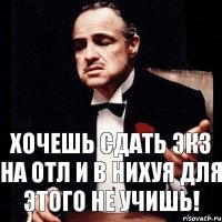 хочешь сдать экз на отл и в нихуя для этого не учишь!