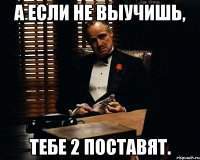 А ЕСЛИ НЕ ВЫУЧИШЬ, ТЕБЕ 2 ПОСТАВЯТ.