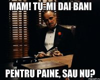 mam! tu-mi dai bani pentru paine, sau nu?