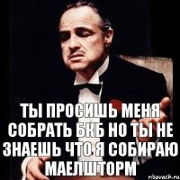 ты просишь меня собрать бкб но ты не знаешь что я собираю маелшторм