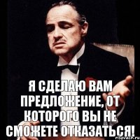 Я сделаю вам предложение, от которого вы не сможете отказаться!