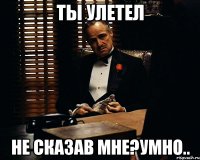 Ты Улетел не Сказав мне?умно..