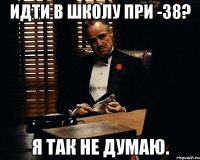 Идти в школу при -38? Я так не думаю.