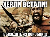 ХЕРЛИ ВСТАЛИ! ВЫХОДИТЕ ИЗ КОРОБКИ!!!