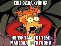 Еще одна хуйня? Ночуй там, где тебе малевали это говно