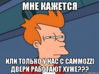 Мне кажется Или только у нас с Cammozzi двери работают хуже???