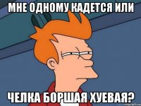 МНЕ ОДНОМУ КАДЕТСЯ ИЛИ ЧЕЛКА БОРШАЯ ХУЕВАЯ?