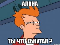 Алина Ты что Ебнутая ?