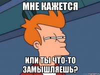 Мне кажется или ты что-то замышляешь?