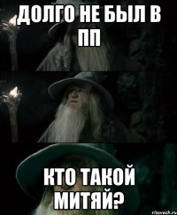 Долго не был в ПП Кто такой Митяй?