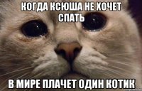 Когда Ксюша не хочет спать в мире плачет один котик