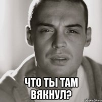  Что ты там вякнул?