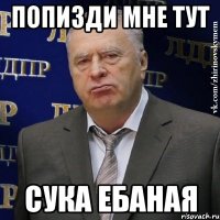 Попизди мне тут СУКА ЕБАНАЯ