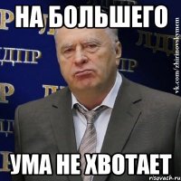 на большего ума не хвотает