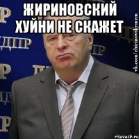 Жириновский хуйни не скажет 