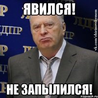 Явился! Не запылился!