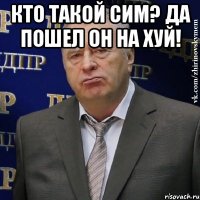 Кто такой Сим? да пошел он на хуй! 