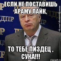 Если не поставишь Араму лайк, То тебе пиздец , СУКА!!!